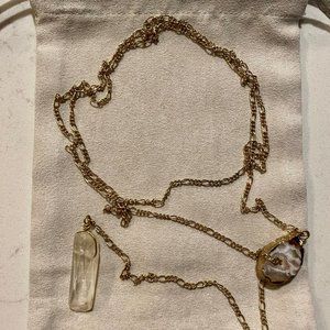 Crystal Pendant Adjustable Necklace